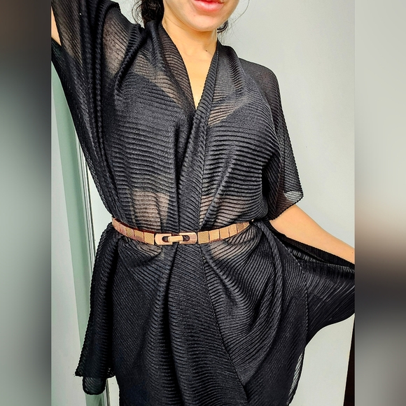 Rose Gold Stretchy Metal And Elastic Belt - Picture 4 of 6